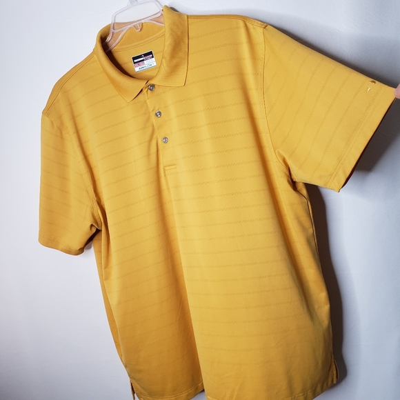 Grand Slam Performance Golf Polo Men's XXL Yellow Airflow Short Sleeve Shirt - Picture 3 of 10